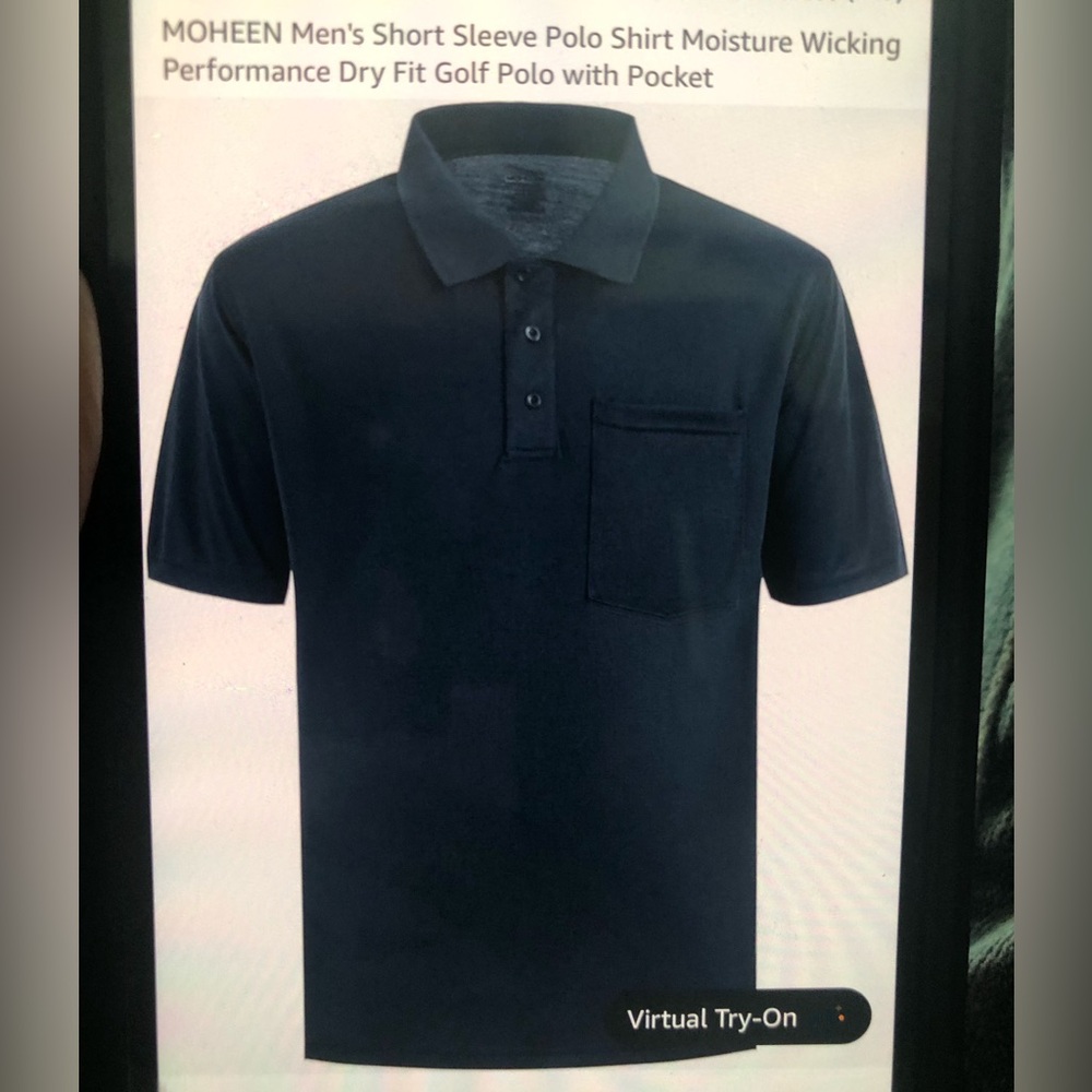 Navy Short-Sleeve golf Polo Moisture, wicking performance, dry fit shirt sz XL